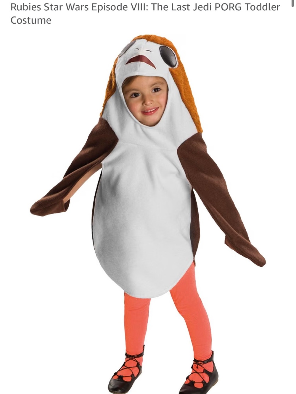 Rubie's Porg Toddler Costume - White, Brown, Orange